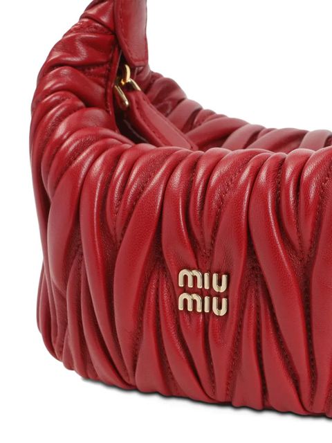 Miu Miu Matelasse leather tote bag - Red - zdjęcie produktu nr 2