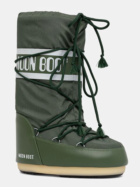 Moon Boot śniegowce MB ICON NYLON kolor zielony 80D1400440 G016 - zdjęcie produktu nr 1
