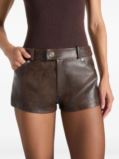 Manière De Voir Samia textured mini shorts - Brown