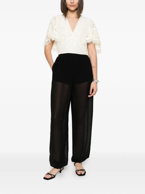 TWINSET lace flared-sleeves blouse - Neutrals - zdjęcie produktu nr 2