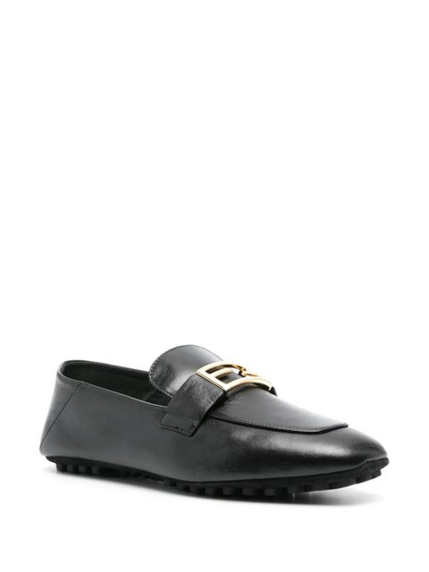 FENDI Baguette leather loafers - Black