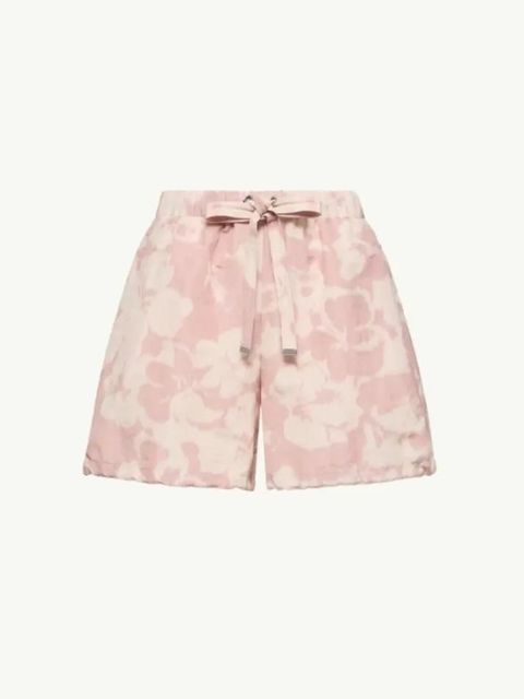 Moncler floral-print chiné shorts - Pink - zdjęcie produktu nr 1