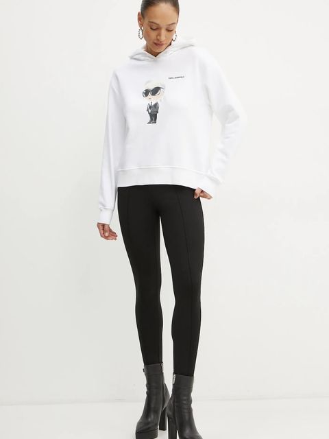 Karl Lagerfeld bluza IKON damska kolor biały z kapturem z nadrukiem A1W20083 - zdjęcie produktu nr 2