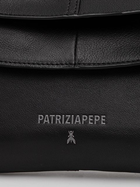 Patrizia Pepe kopertówka skórzana kolor czarny 2B0152 L162