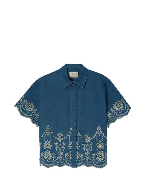 MC2 Saint Barth embroidered shirt - Blue - zdjęcie produktu nr 1
