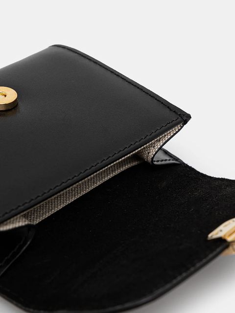 A.P.C. portfel skórzany Compact Grace damski kolor czarny PXBMW.F63603