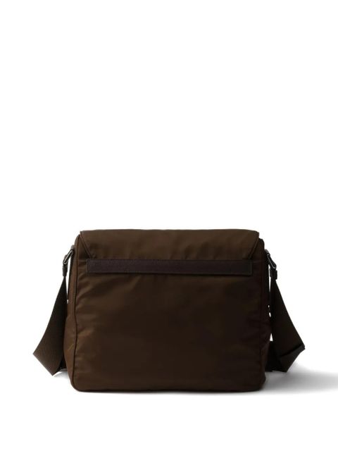 Prada buckle zipper pockets cross body bag - Brown