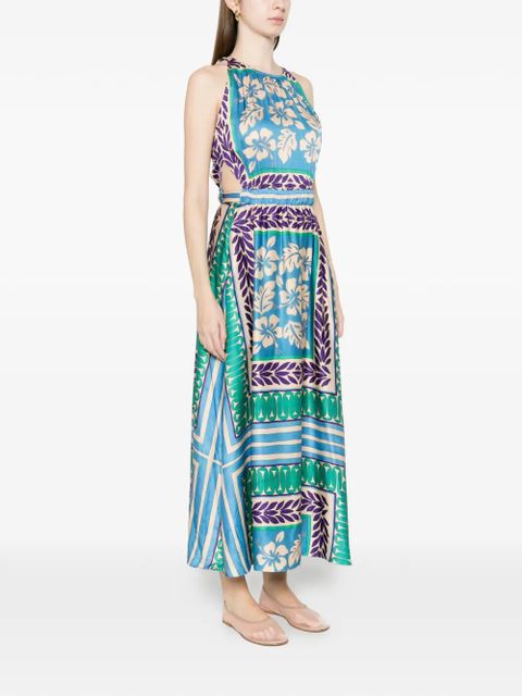 SANDRO Jade floral maxi dress - Blue
