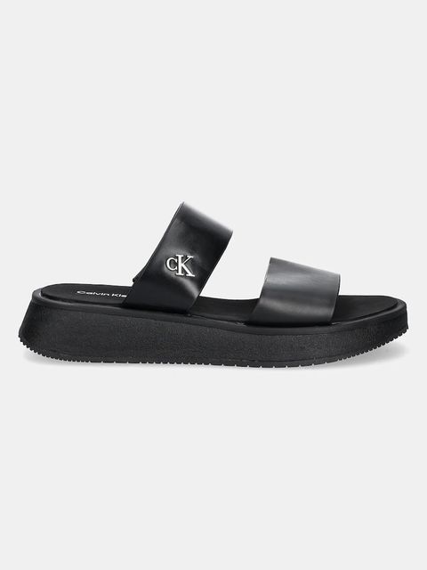 Calvin Klein Jeans klapki SANDAL SLIDE DOUBLE STRAP - zdjęcie produktu nr 2
