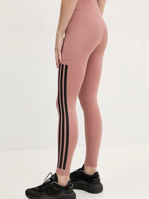 adidas Performance legginsy treningowe Optime kolor pomarańczowy z nadrukiem JI8764