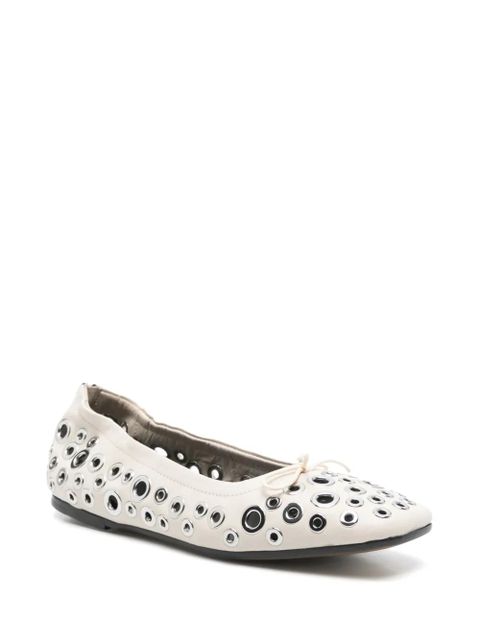 Golden Goose eyelet-detail ballet flats - White - zdjęcie produktu nr 2