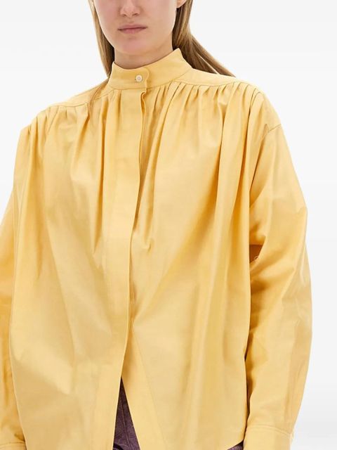 ETRO gathered poplin blouse - Yellow