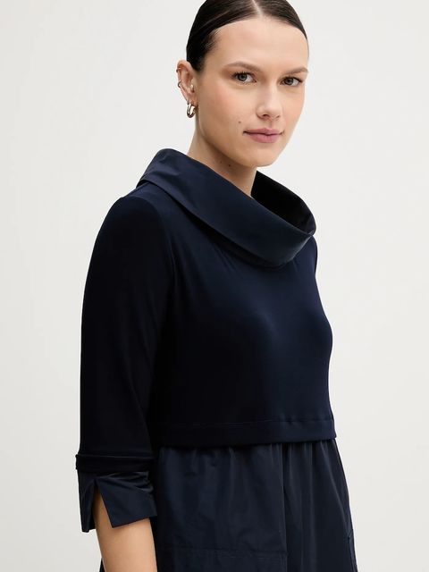 Joseph Ribkoff sukienka kolor granatowy mini rozkloszowana 173444