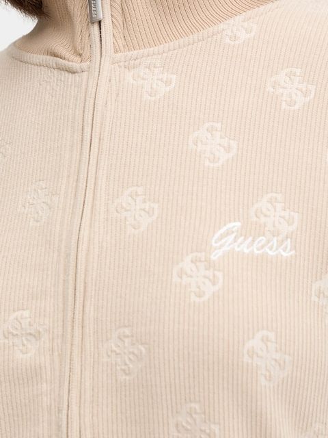 Guess bluza PAULINA damska kolor beżowy wzorzysta V5BQ01 K1902