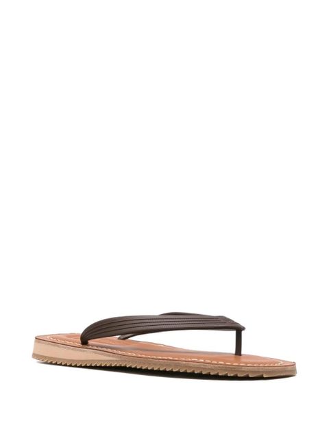Miu Miu logo-detail flip-flops - Brown - zdjęcie produktu nr 2