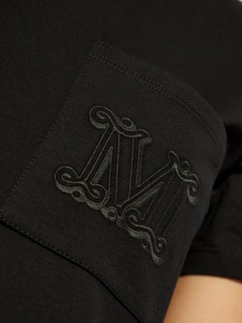 Max Mara logo-embroidered T-shirt - Black