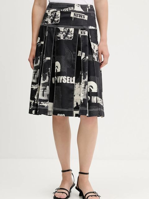 Desigual spódnica jeansowa NEWSPP kolor czarny mini rozkloszowana 25WWFW11 - zdjęcie produktu nr 1