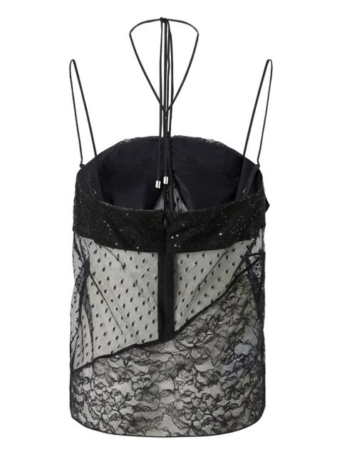 PINKO lace-paneled sequin blouse - Black - zdjęcie produktu nr 2