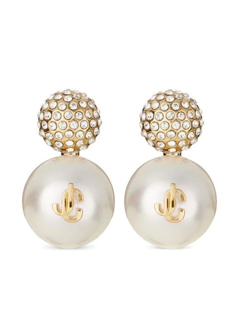 Jimmy Choo Auri crystal-embellished earring - Gold - zdjęcie produktu nr 1