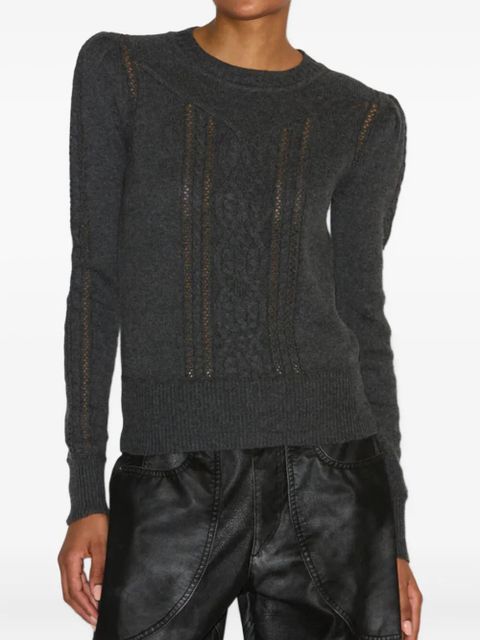 ISABEL MARANT long-sleeves cable-knit sweater - Grey