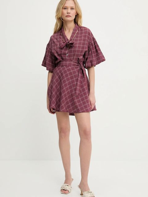 Answear.LAB koszula damskie kolor bordowy regular