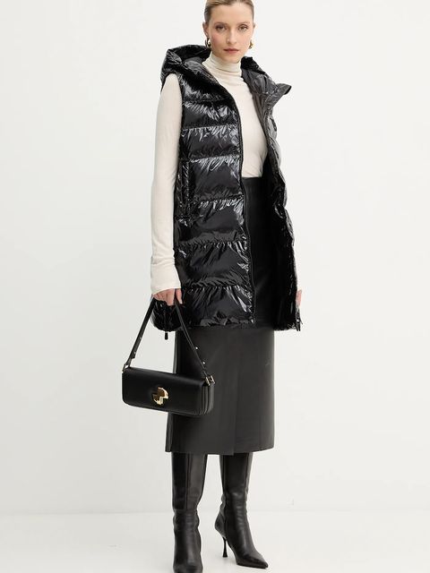 Pinko bezrękawnik kolor czarny zimowy 103825 A2P7