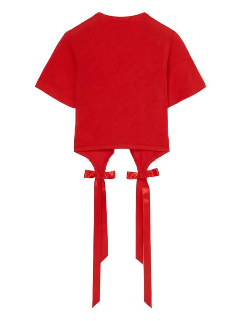 Simone Rocha tie detail top - Red - zdjęcie produktu nr 2