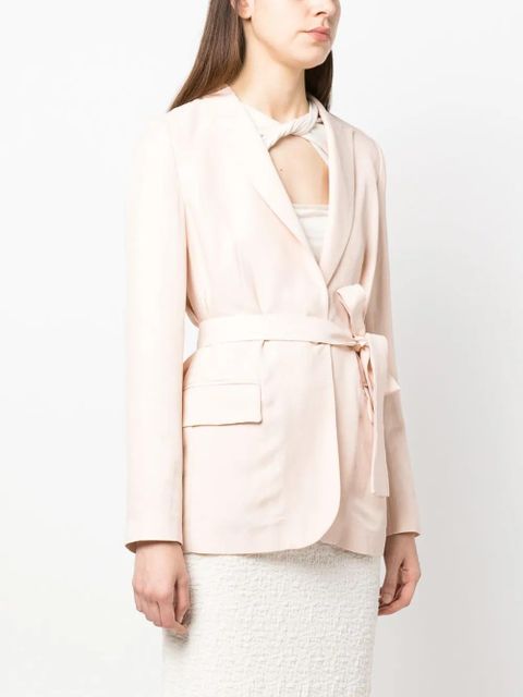 TWINSET single-breasted tied-waist blazer - Pink