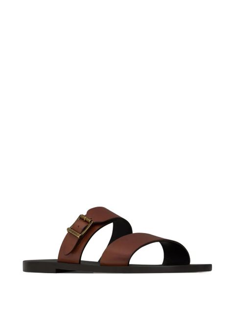 Saint Laurent buckle-fastening leather sandals - Brown - zdjęcie produktu nr 2