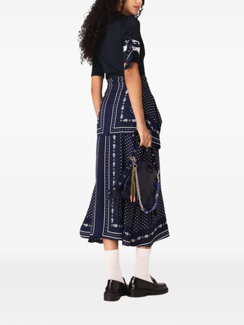Maje polka-dot maxi dress - Blue