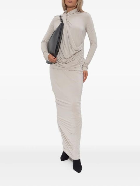 ENTIRE STUDIOS draped cowl-neck top - Neutrals
