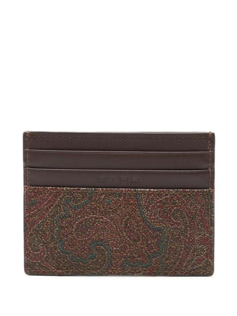 ETRO Pegaso-embroidered cardholder - Brown - zdjęcie produktu nr 2
