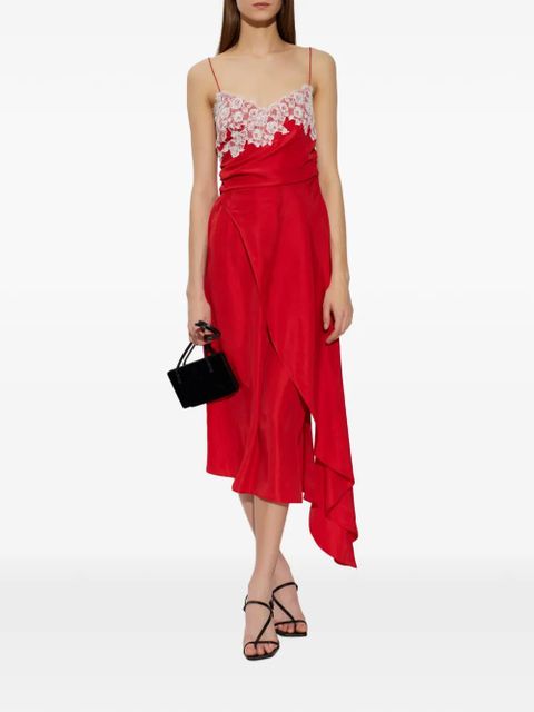Moschino lace asymmetric midi dress - Red - zdjęcie produktu nr 2