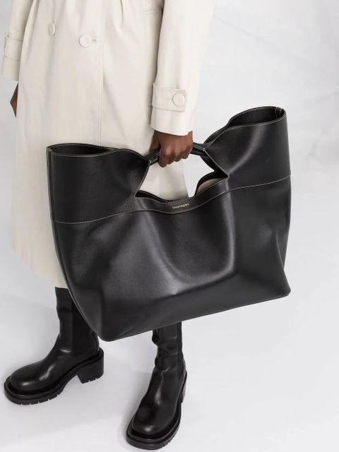 Alexander McQueen The Bow leather tote bag - Black