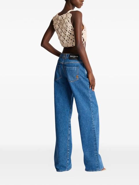 Balmain tie-detail top - Neutrals