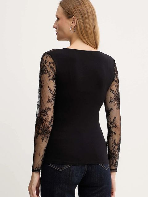 Morgan bluzka damska kolor czarny gładka TSABINE