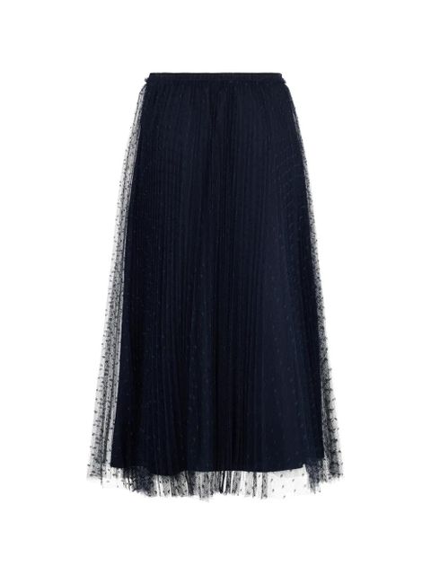 Valentino Garavani pleated polka-dot maxi skirt - Blue - zdjęcie produktu nr 2