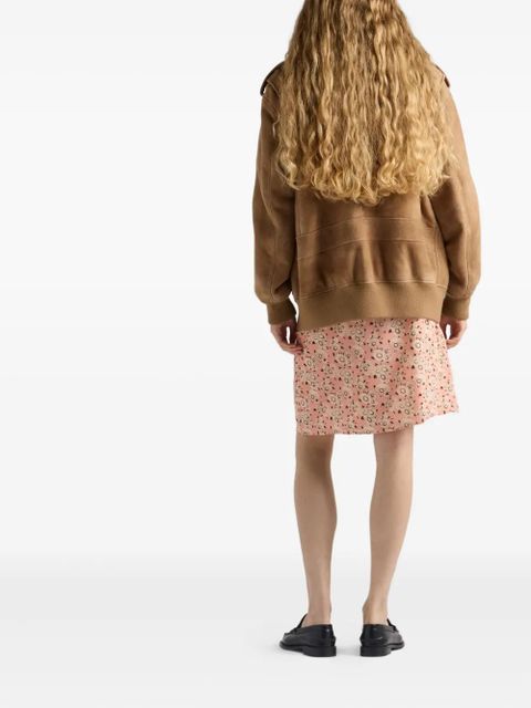 Prada floral Triangle-logo mini skirt - Pink