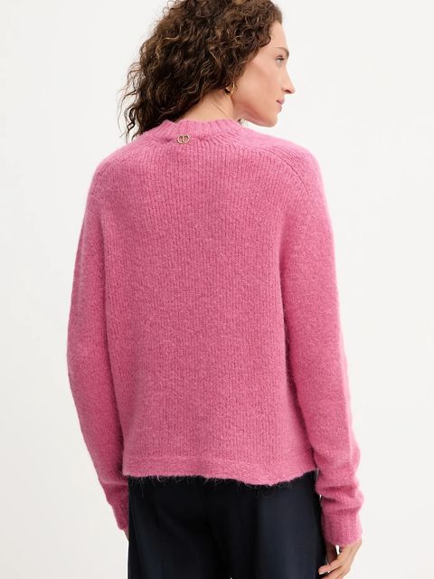 Twinset sweter z wełną damski kolor różowy 252TT3136