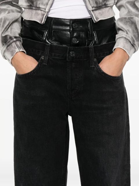 AGOLDE Elson high-waisted straight jeans - Black