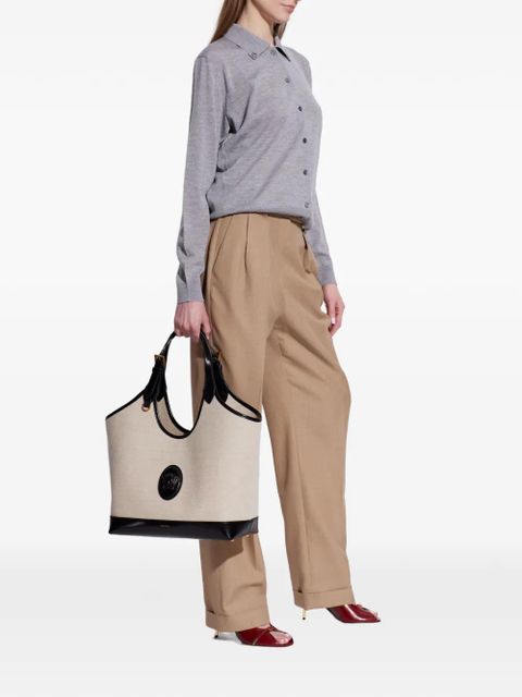 Versace logo-embroidered buttoned cardigan - Grey - zdjęcie produktu nr 2