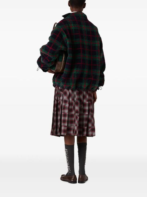 Miu Miu checked zipper jacket - Green - zdjęcie produktu nr 2