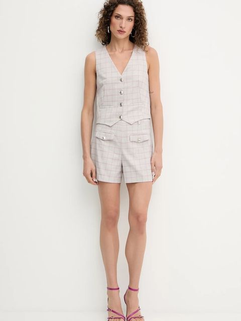 Morgan szorty damskie kolor szary wzorzyste high waist SHOLO.F - zdjęcie produktu nr 2