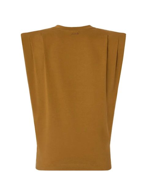 PINKO pleated-detail T-shirt - Brown - zdjęcie produktu nr 2