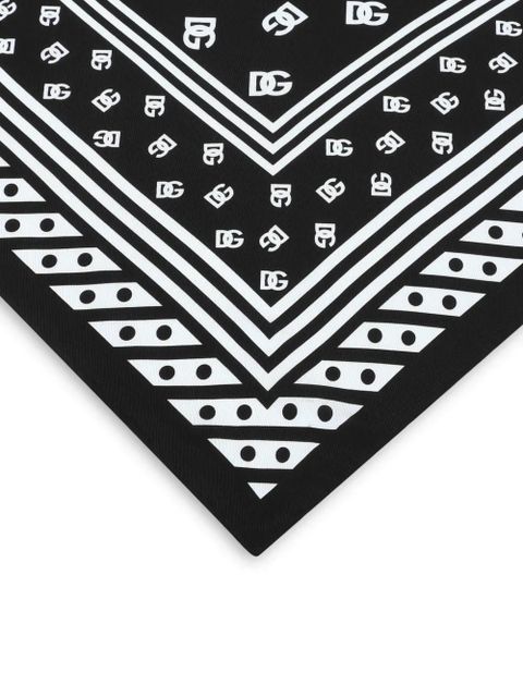Dolce & Gabbana DNA logo-print silk scarf - Black - zdjęcie produktu nr 2