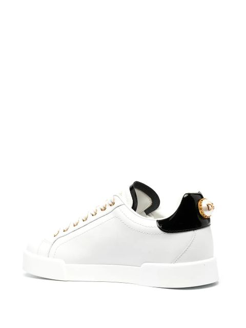Dolce & Gabbana logo-embellished low-top sneakers - White