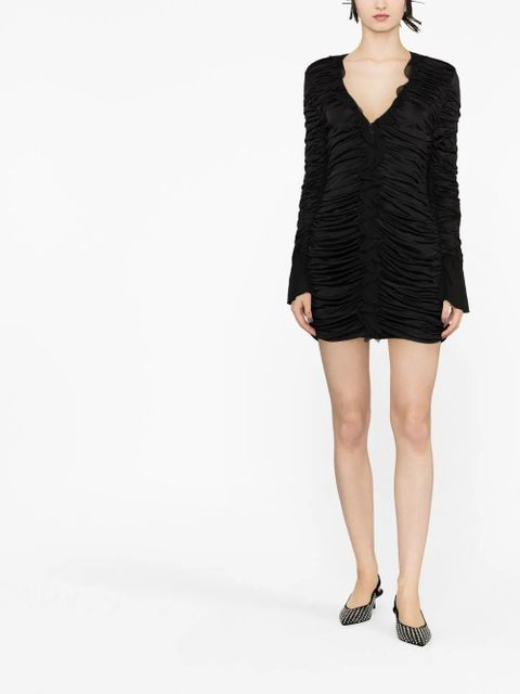 Blumarine draped ruffled dress - Black - zdjęcie produktu nr 2