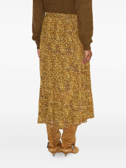 ISABEL MARANT sequin-pattern midi skirt - Yellow