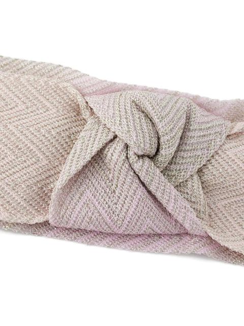 Missoni knotted headband - Pink