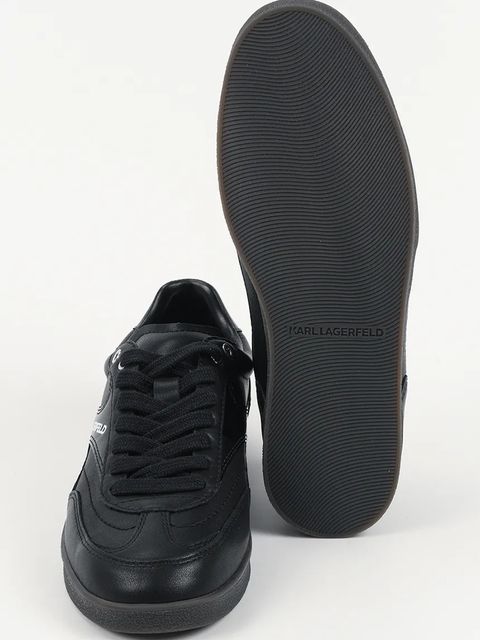 Karl Lagerfeld sneakersy skórzane KANDIDATE damskie kolor czarny KL63856